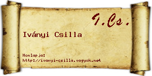 Iványi Csilla névjegykártya